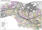Cartographie sur fond topographique au 1/9000ème, des différents types de cultures dans une zone d'étude donnée